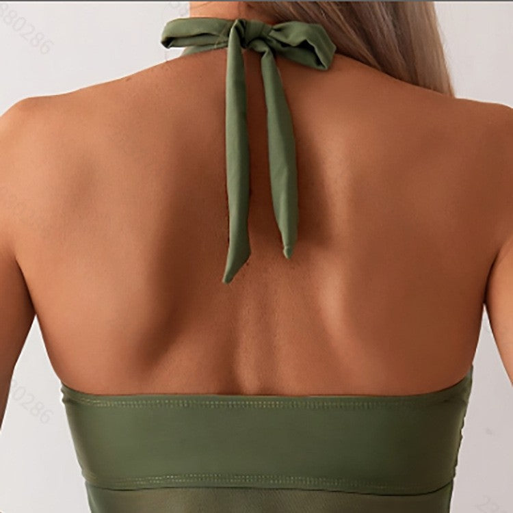Damen Tankini-Set mit femininem Wickeldesign und hohem Taillenslip Echo Archiv