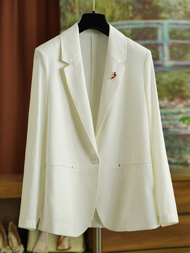 Damen Eleganter Leinenblazer Echoarchiv