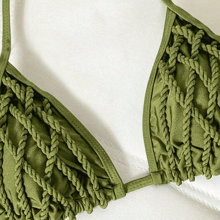Damen geflochtener Triangel-Bikini Echo Archiv