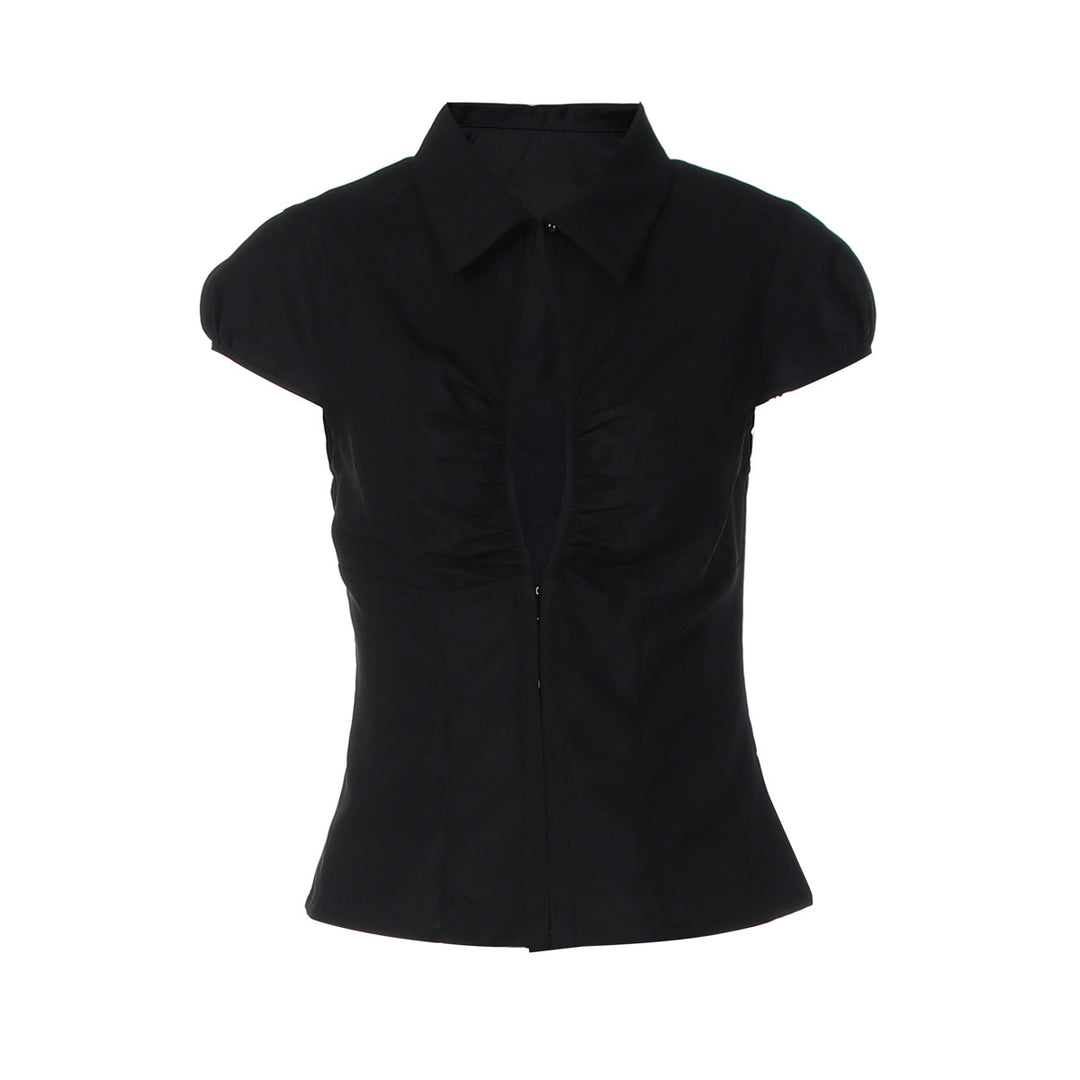 Damen Elegantes tailliertes Blusenshirt mit einem Reißverschluss Echo Archiv