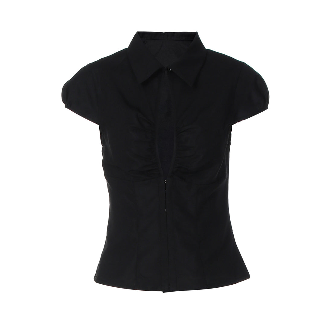 Damen Elegantes tailliertes Blusenshirt mit einem Reißverschluss – Élovi