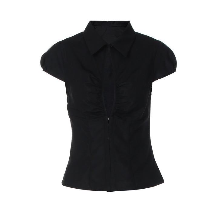 Damen Elegantes tailliertes Blusenshirt mit einem Reißverschluss Echo Archiv