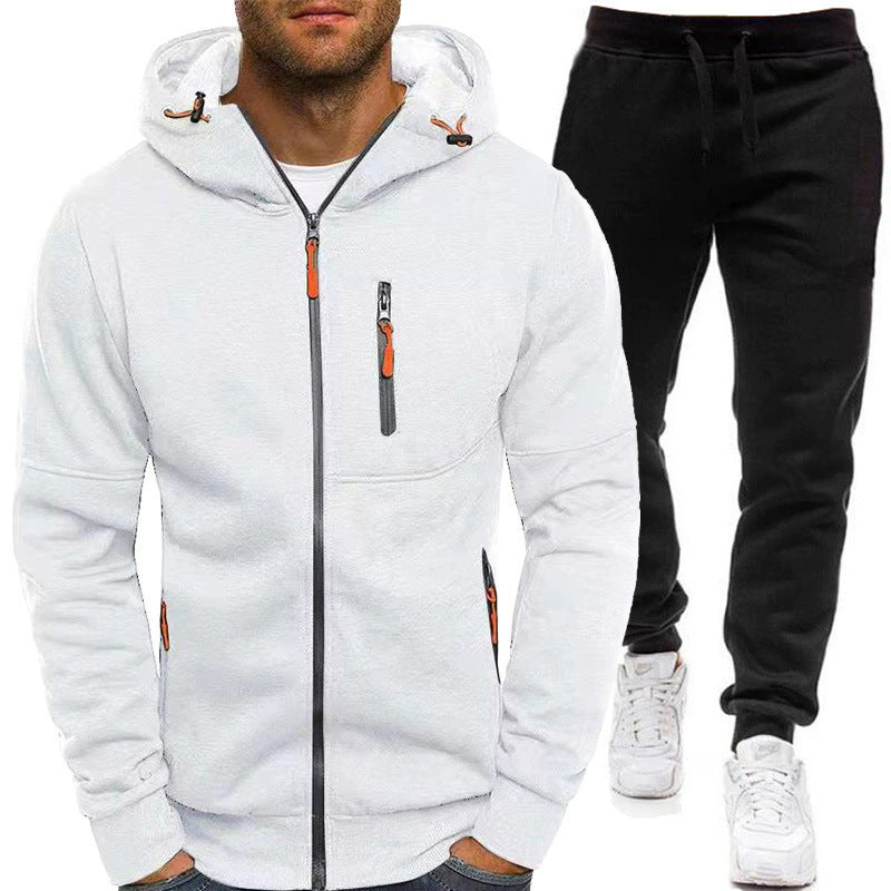 Herren sportliche Zip-Hoodiejacke mit Reißverschlusstaschen und praktischen Details Echoarchiv