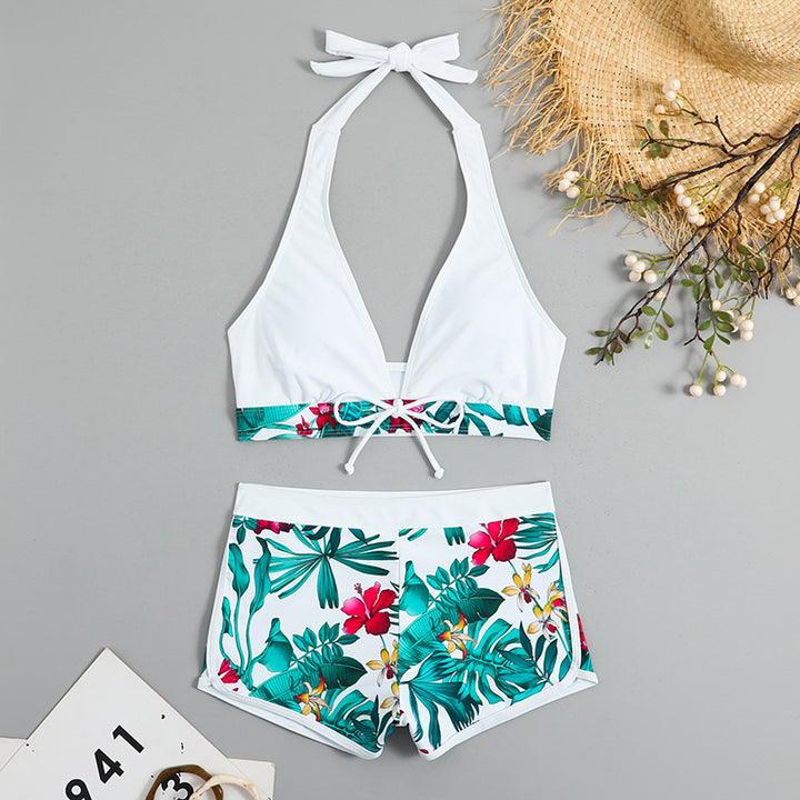 Damen Bikini-Set mit floralem Muster und herausnehmbarem Push-Up-BH Echo Archiv