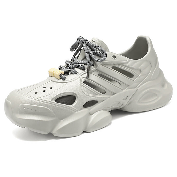 Herren nan futuristischer atmungsaktiver Cut-Out Plateau-Sneaker mit stoßdämpfender EVA-Sohle und Schnellverschluss Echo Archiv