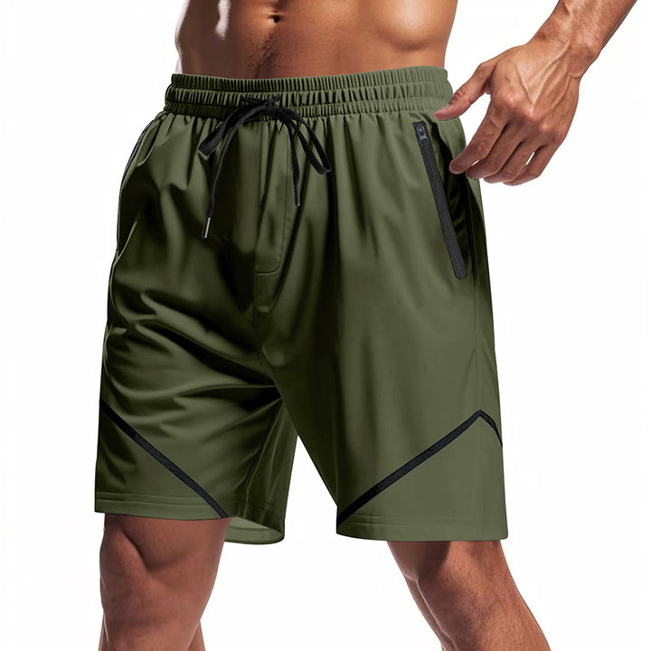 Herren Sportliche Shorts mit elastischem Bund und praktischen Reißverschlusstaschen Echoarchiv