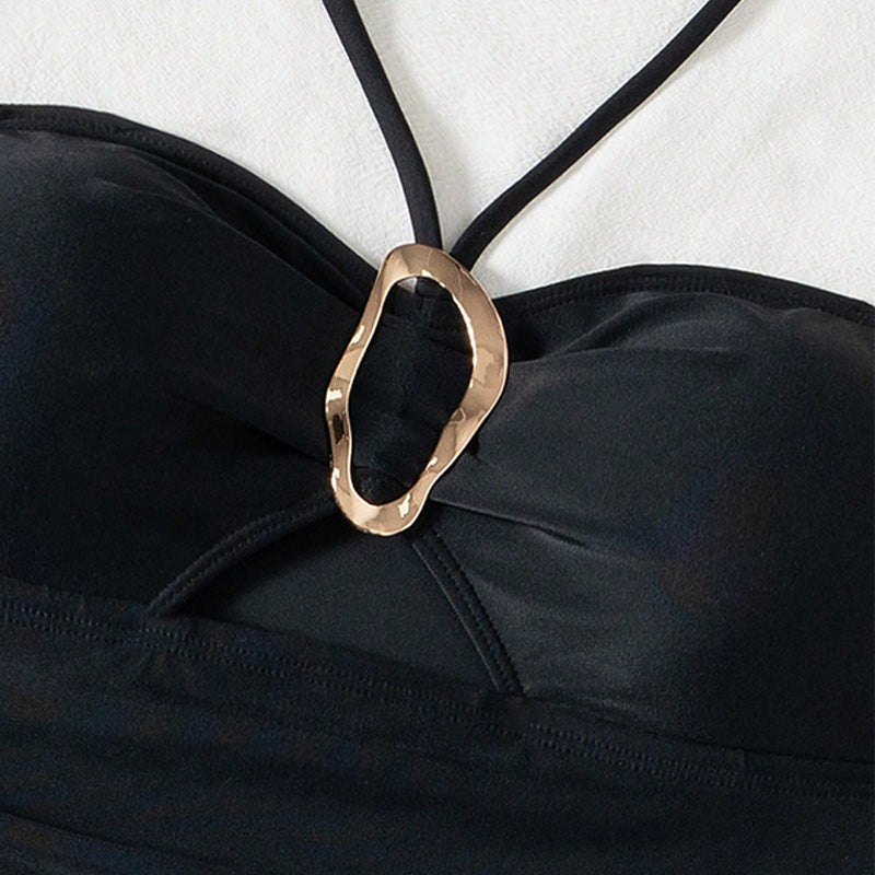 Damen Strapless Einteiler Badeanzug mit modischem Cut-Out Echo Archiv