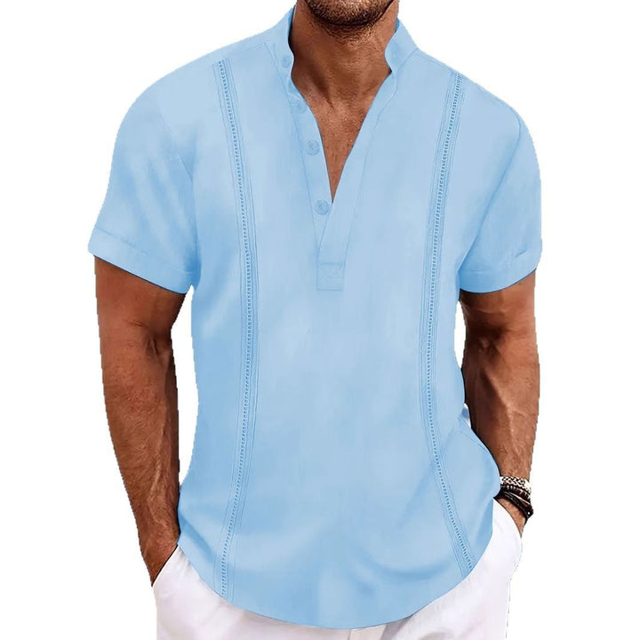 Herren Poloshirt mit modernem Knopfleisten-Design und atmungsaktiver Struktur Echoarchiv