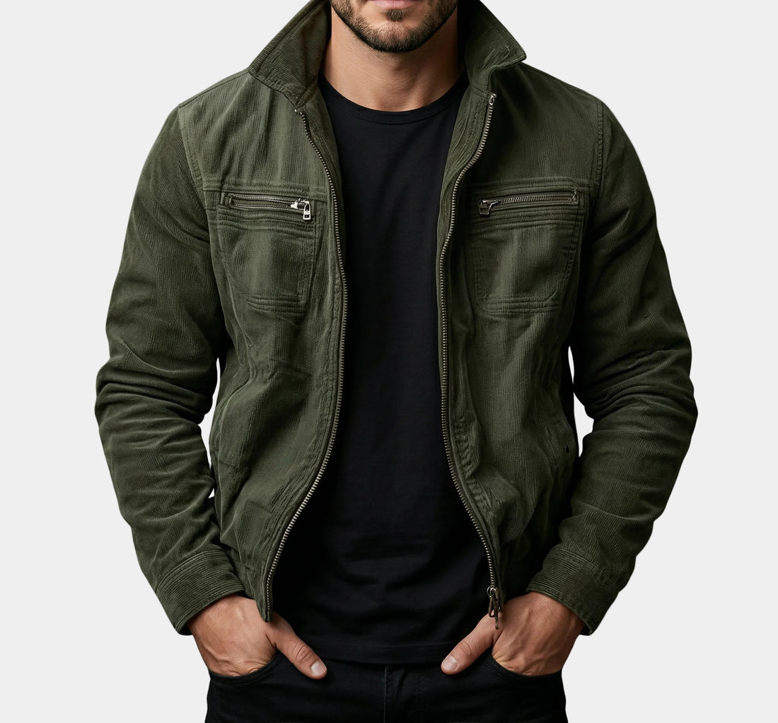 Herren Modische Übergangs-Utility-Jacke mit Reißverschluss – Taviero