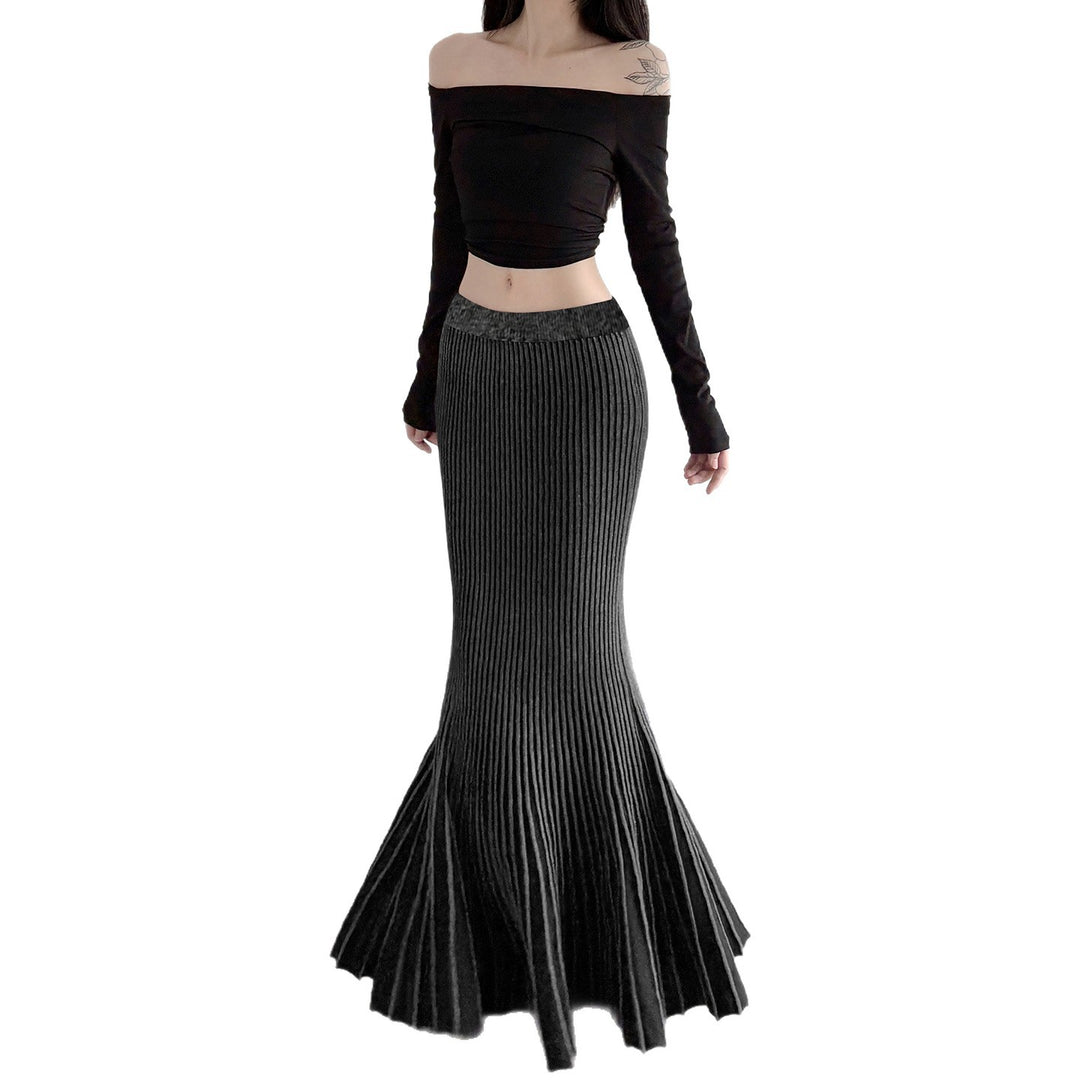 Damen Maxirock mit eleganter Rippenstruktur und modischem Glockenlauf Echo Archiv