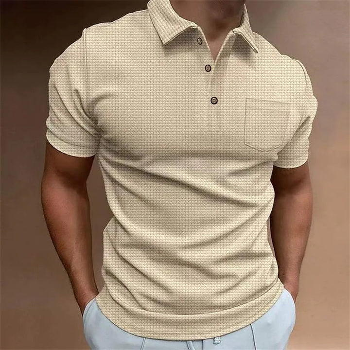 Herren Kurzarm Poloshirt mit innovativem Stoff und modischem Design Echoarchiv