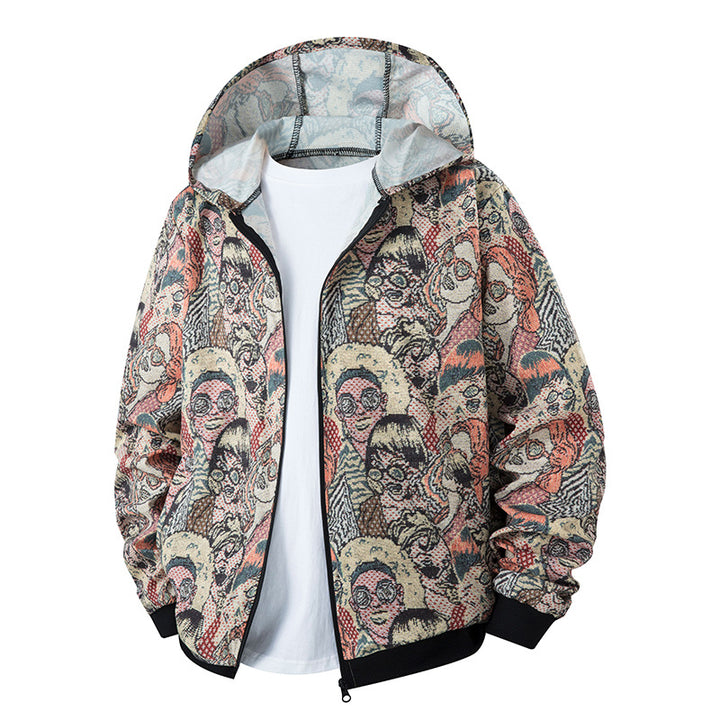 Damen Künstlerische Kapuzenjacke Echo Archiv