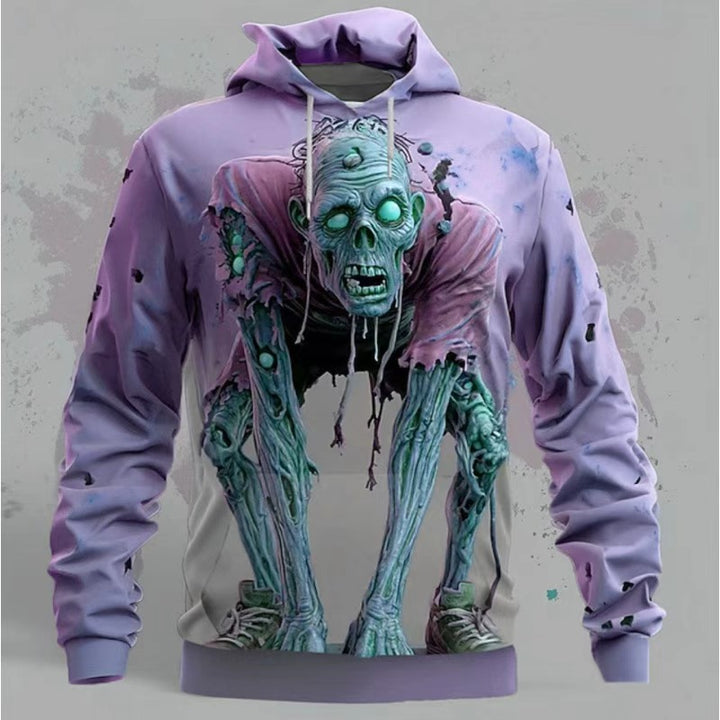 Herren Kapuzenpullover mit kreativem Zombie-Motiv Echoarchiv