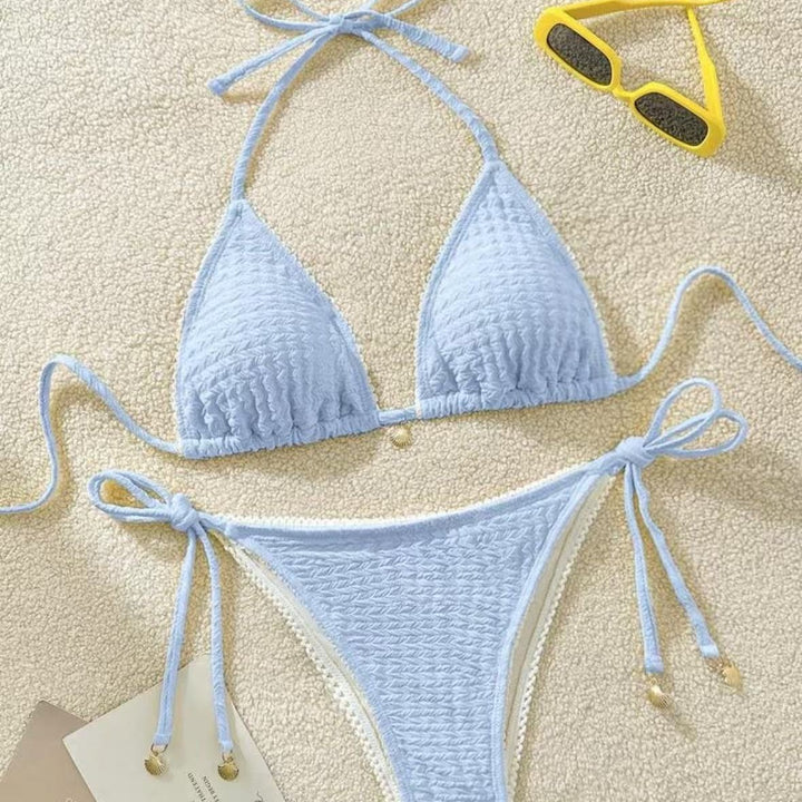 Damen Raffinierter Triangel-Bikini mit elegantem Rüschendesign Echo Archiv
