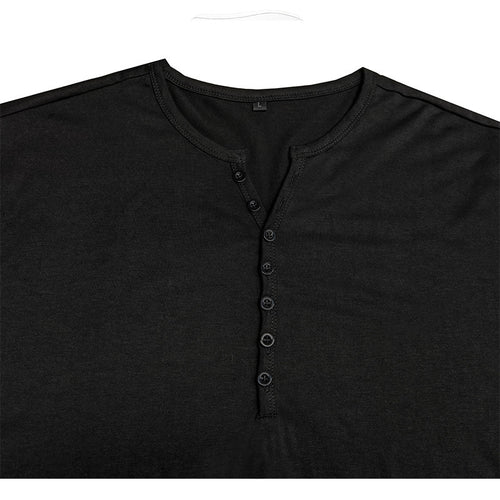 Herren Kurzarm Henley T-Shirt Echoarchiv