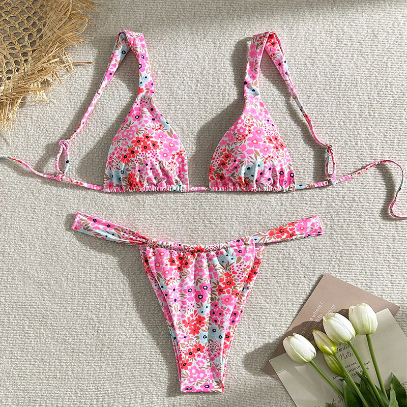 Damen Triangel-Bikini mit frischem floralen Design Echo Archiv