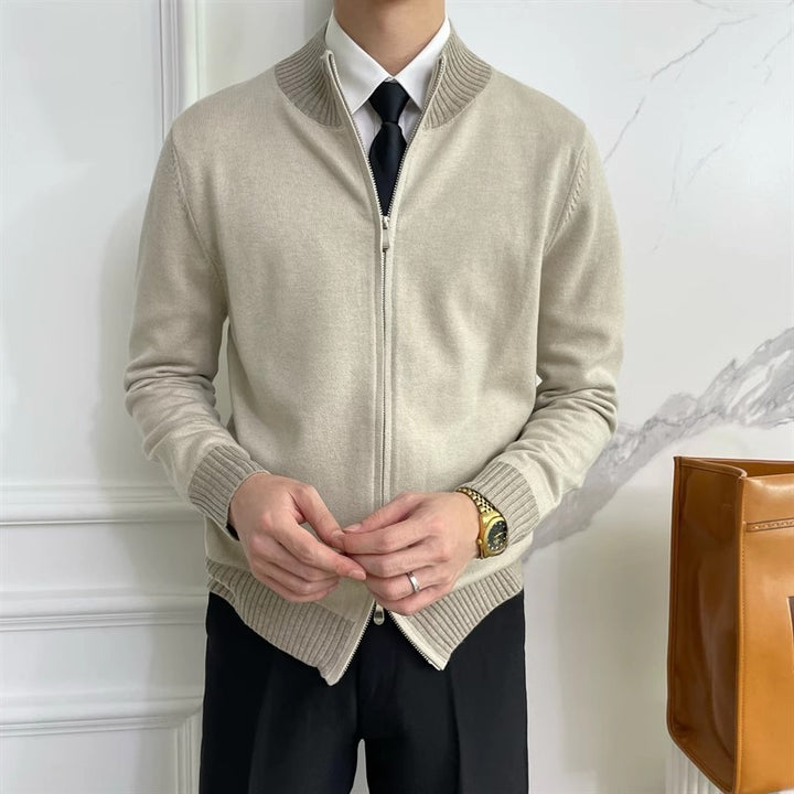 Herren Elegante Strickjacke mit Stehkragen Echo Archiv
