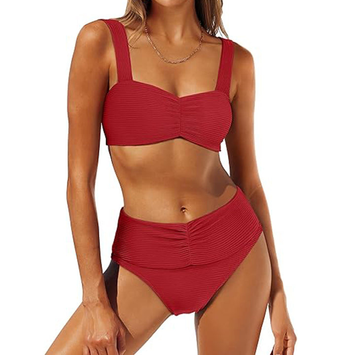 Damen Hochgeschnittener Bikini mit Raffung Echo Archiv
