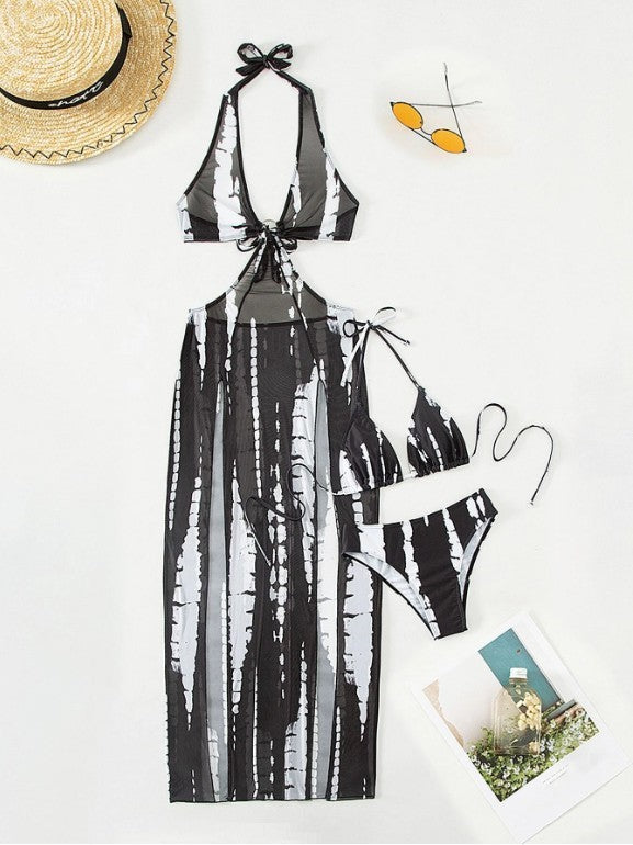 Damen Maxi-Strandkleid mit Cut-Out-Details und asymmetrischem Schnitt Echo Archiv