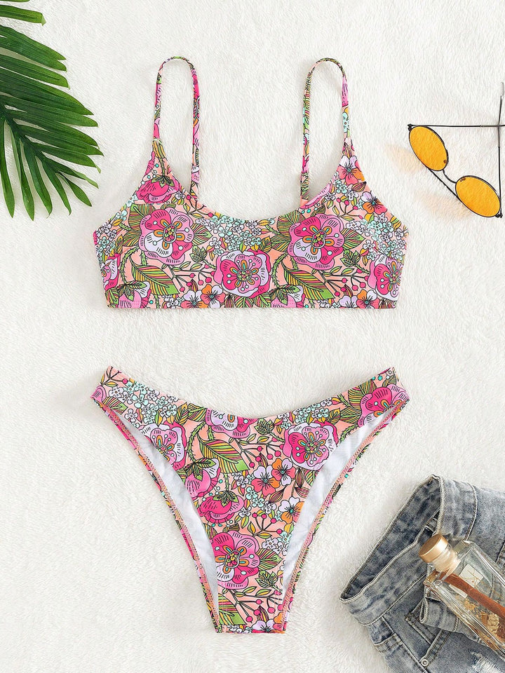 Damen Blumenmuster Bikini-Set Echo Archiv