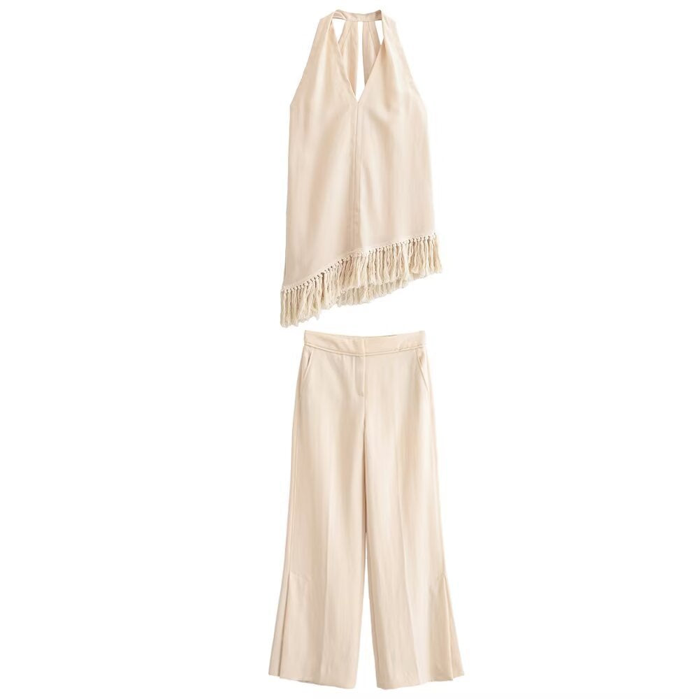 Damen elegante, weite Hose mit schickem Schnitt und praktischen Taschen Echo Archiv