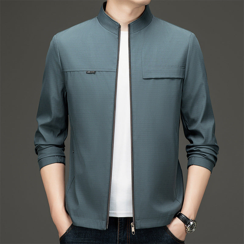 Herren elegante und sportliche Übergangsjacke mit Stehkragen Echoarchiv