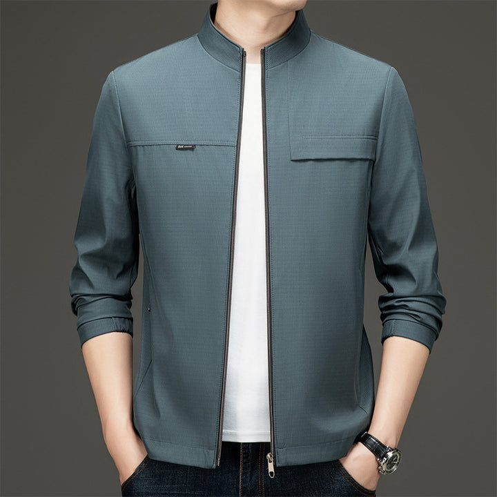 Herren elegante und sportliche Übergangsjacke mit Stehkragen Echoarchiv