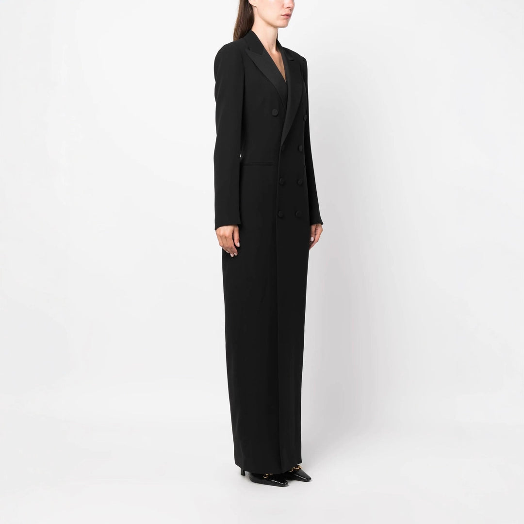 Damen Doppelreihiges Blazerkleid mit Satinrevers Echoarchiv