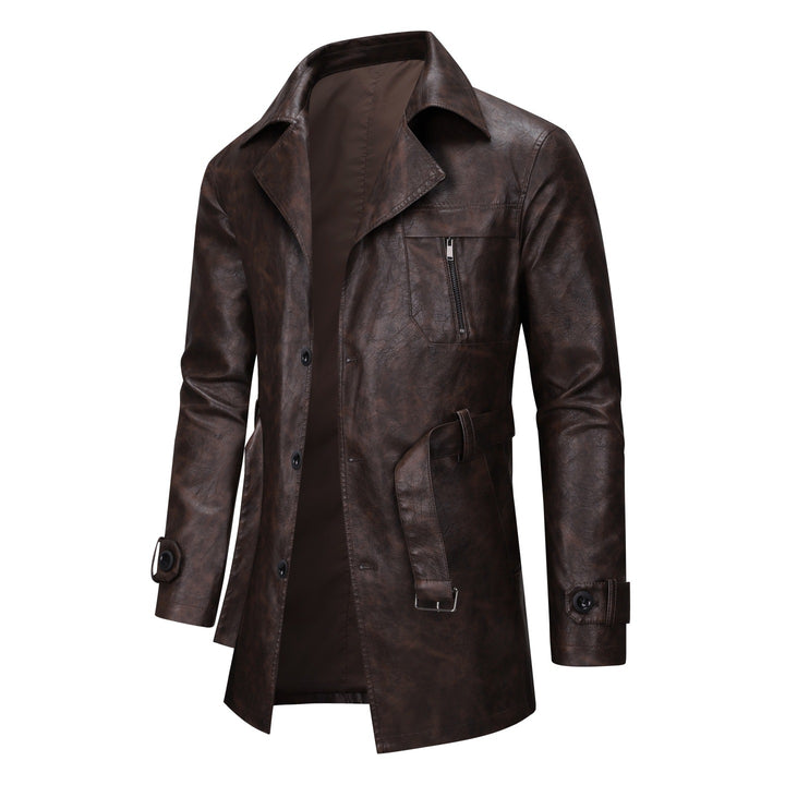 Herren modische Jacke im Vintage-Look aus hochwertigem Kunstleder Echoarchiv