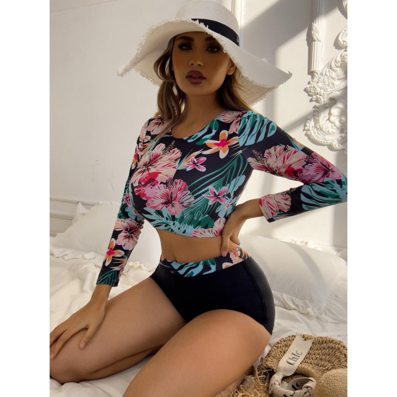 Damen Surf-Bikini-Set mit langärmeliger Oberteil und sportlichem Design Echo Archiv