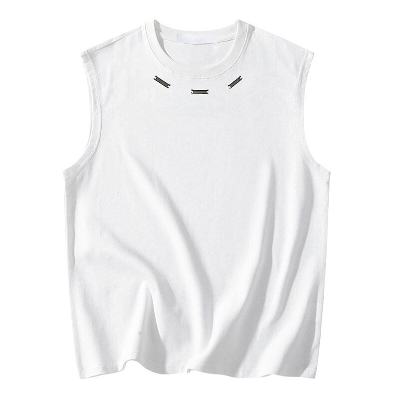 Herren ärmelloses T-Shirt mit stylischem Nähdetail Echoarchiv