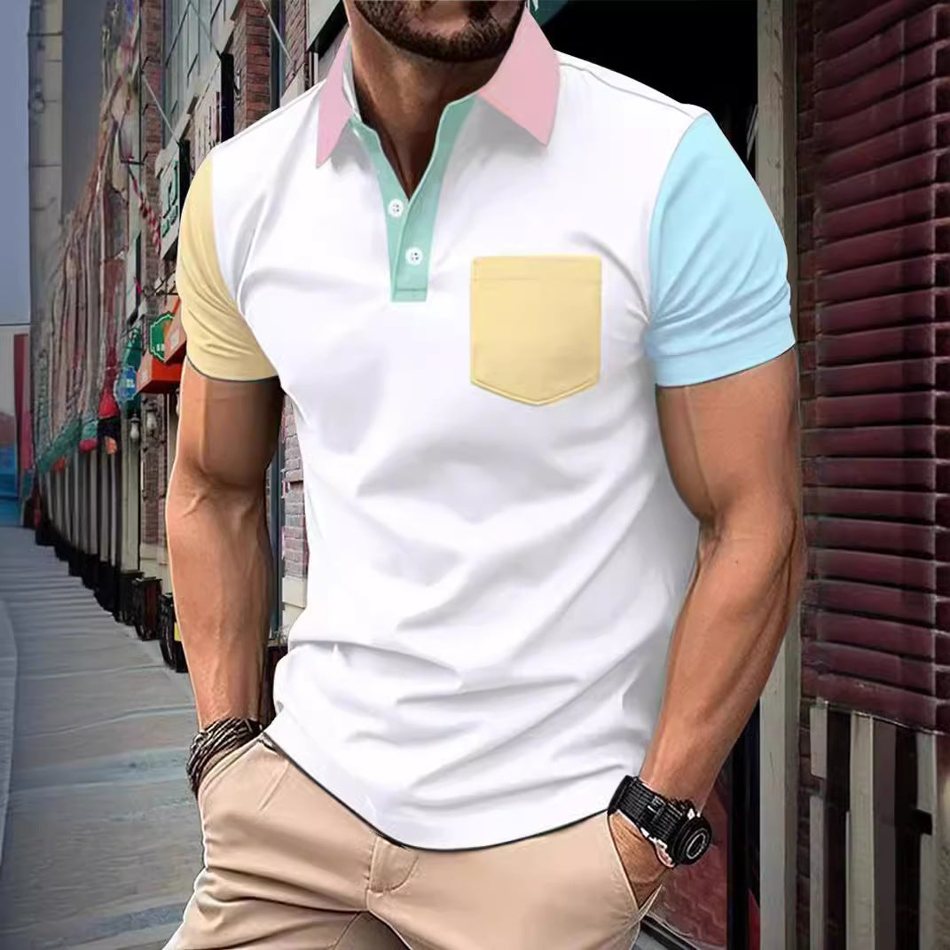Herren Polohemd mit modernen Farbdetails Echoarchiv