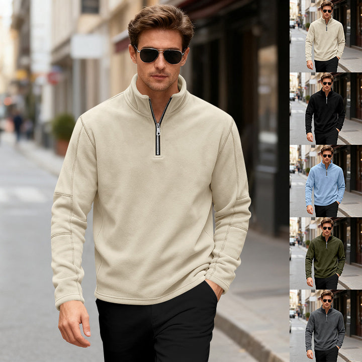 Herren Fleece-Pullover mit kurzer Reißverschlussöffnung Echoarchiv