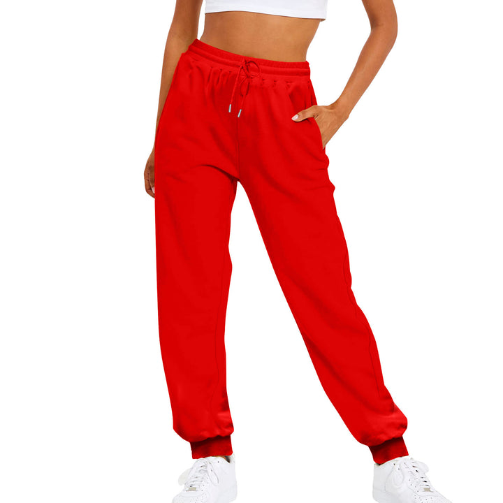 Damen nan komfortable Jogginghose mit Kordelzug Seitentaschen und geripptem Knöchelabschluss Echo Archiv