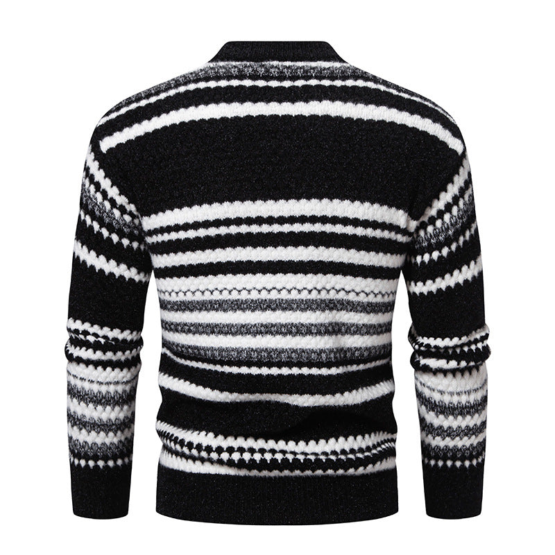 Herren Strickpullover mit strukturiertem Muster Echoarchiv