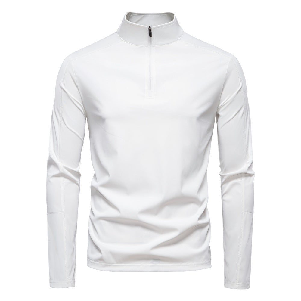Herren nan Funktions-Langarmshirt mit Stehkragen und halbem Reißverschluss Echo Archiv