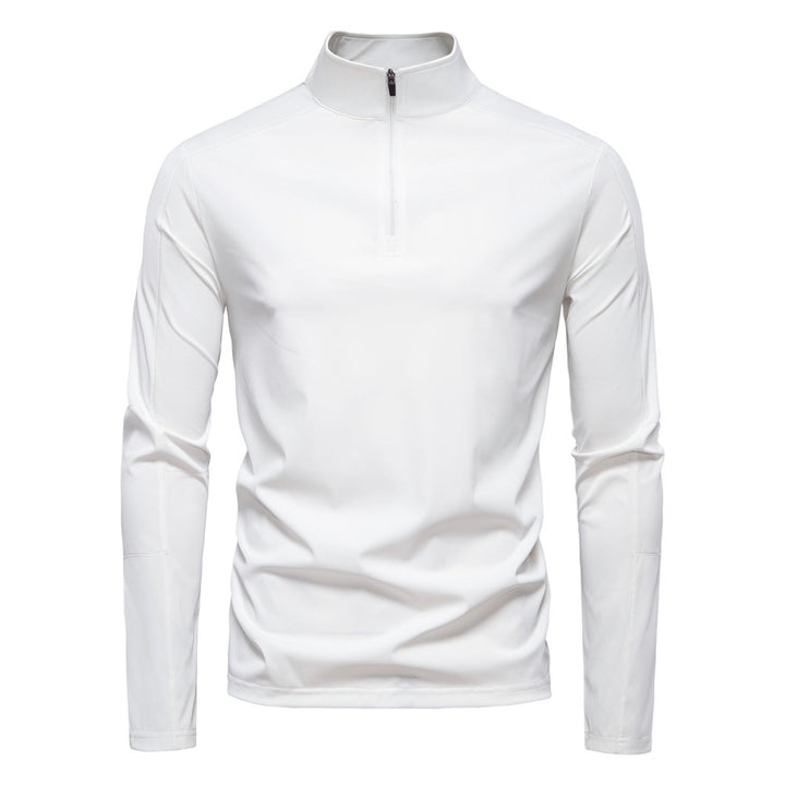 Herren nan Funktions-Langarmshirt mit Stehkragen und halbem Reißverschluss Echo Archiv
