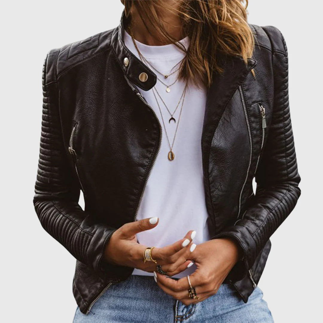 Damen Modische Bikerjacke – Célinea