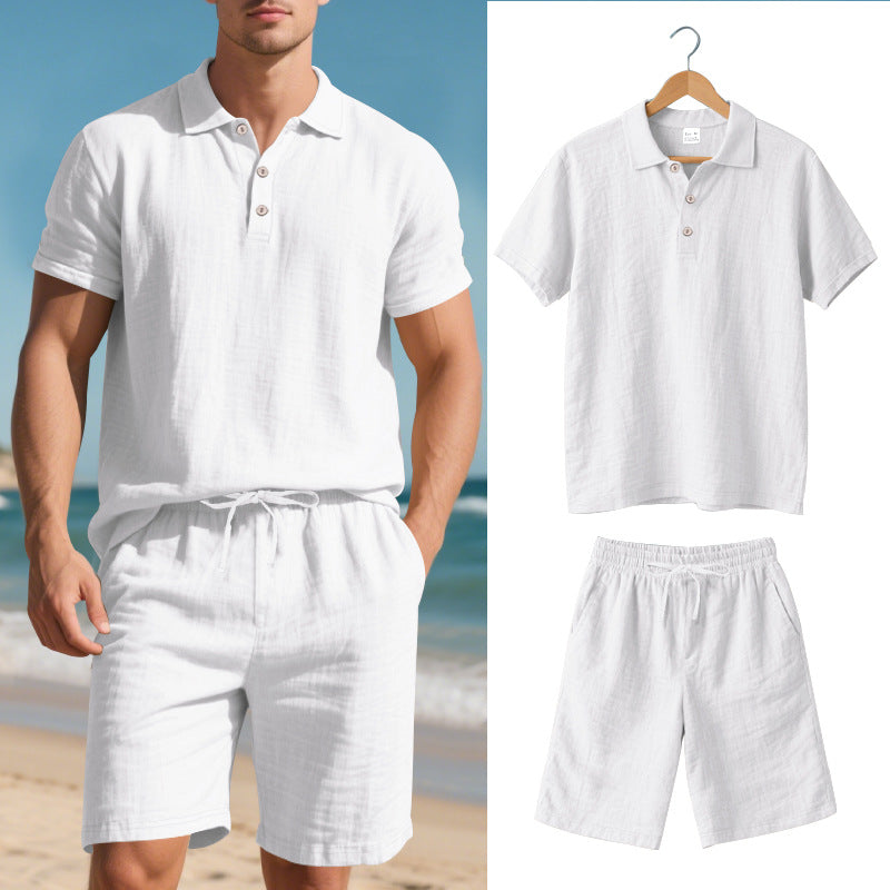 Herren lässiges Poloshirt und Shorts Set Echoarchiv