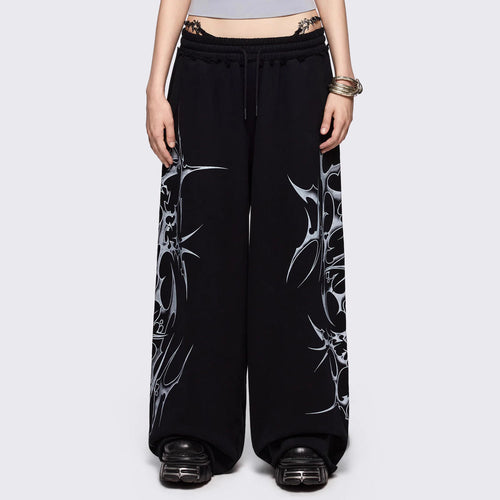Damen Urbaner Baggy-Hosen mit Grafiken Echo Archiv