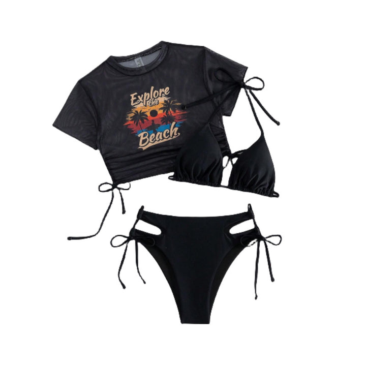 Damen Bikiniset mit modischem Crop-Top Echo Archiv