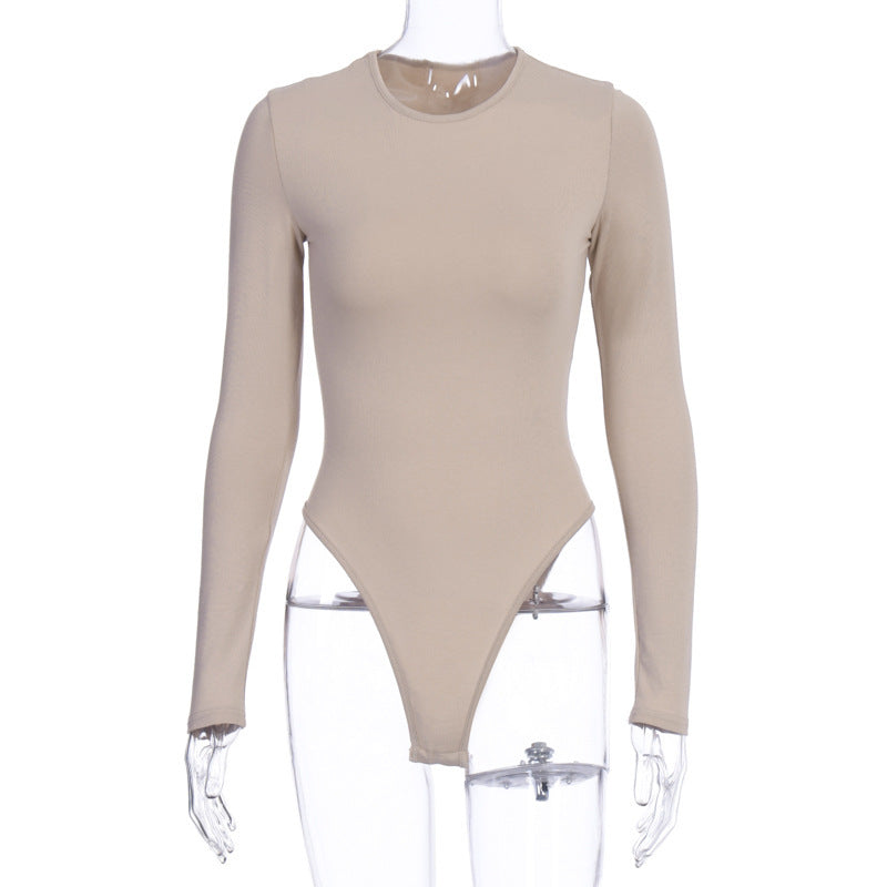 Damen Figurbetonter Langarm-Bodysuit Echo Archiv