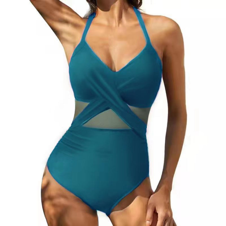 Damen Hochwertiger Einteiler Badeanzug mit trendigen Cut-Out-Details Echo Archiv