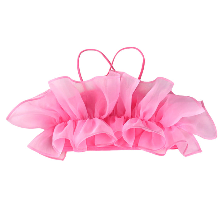 Damen Verspieltes Chiffonoberteil mit voluminösem Rüschendesign Echo Archiv