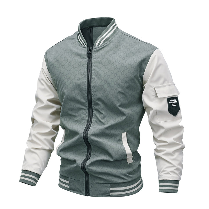 Herren modische Bomberjacke mit reflektierenden Akzenten und praktischen Taschen Echoarchiv