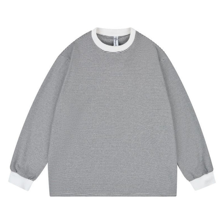 Unisex Weites gestreiftes Longsleeve im Oversize-Schnitt mit Rippbündchen Echo Archiv