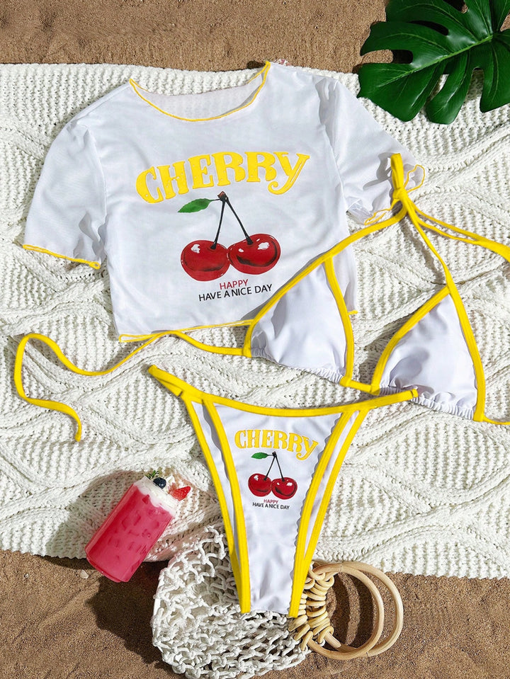 Damen Bikini-Set mit kreativem grafischen Design Echo Archiv