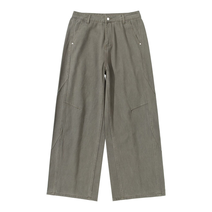 Damen Hochtaillierte Utility-Culotte-Hose mit weitem Bein und aufgesetzten Taschen Echoarchiv