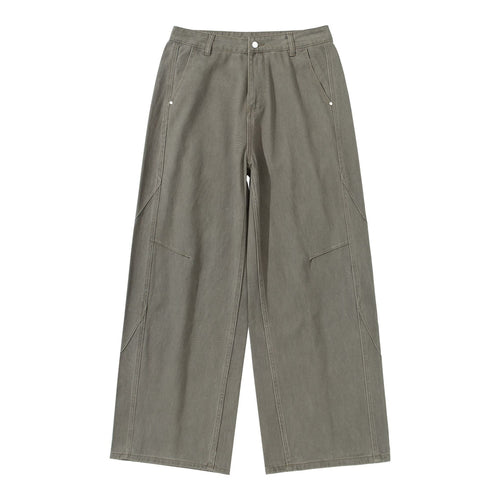 Damen Hochtaillierte Utility-Culotte-Hose mit weitem Bein und aufgesetzten Taschen Echoarchiv