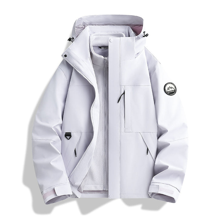 Damen Wasserabweisender Parka mit abnehmbarer Fleece-Innenjacke und Kapuze Echo Archiv